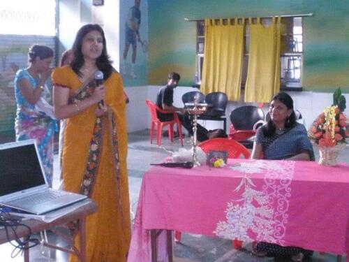 Gujarati Samachar Editor Mrs. Nadani Organizing Program